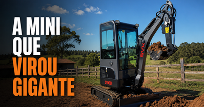Mini escavadeira: como esse equipamento se tornou uma solução para a falta de mão de obra