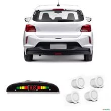 Sensor de Estacionamento Ré 4 Pontos Branco Display Digital Roadstar RS204BR