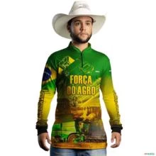 Camisa Agro Brk Colheitadeira Força do Agro com Uv50
