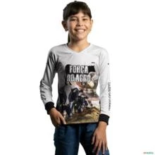 Camisa Agro Brk Força do Agro Produtor de Leite com Uv50 -  Gênero: Infantil Tamanho: Infantil XXG