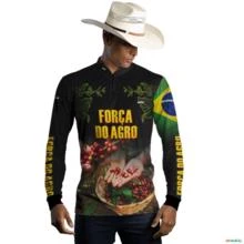 Camisa Agro Brk A Força do Agro Cafeicultor com Uv50 -  Gênero: Masculino Tamanho: PP