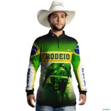 Camisa Agro Brk Rodeio Brasil 02 com Proteção Solar UV  50+ -  Gênero: Masculino Tamanho: P