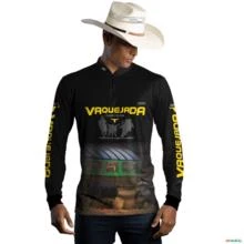Camisa Country Brk Vaquejada Cabeceira com Uv50 -  Gênero: Masculino Tamanho: G