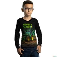 Camisa Agro BRK Respeita o Agro com UV50 + -  Gênero: Infantil Tamanho: Infantil GG