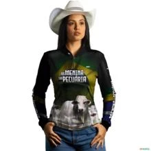 Camisa Agro Brk As Menina da Pecuária com Proteção Solar UV50+ -  Gênero: Feminino Tamanho: Baby Look M