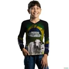 Camisa Agro Brk As Menina da Pecuária com Proteção Solar UV50+ -  Gênero: Infantil Tamanho: Infantil M