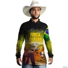 Camisa Força do Agro - Engenheiro Agrônomo com Proteção Solar UV  50+ -  Gênero: Masculino Tamanho: G