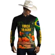 Camisa Agro Brk Cultivo Frutas Produtor de Laranja com Proteção UV  50+ -  Gênero: Masculino Tamanho: PP