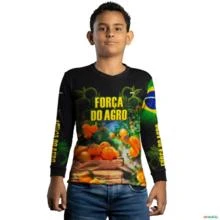 Camisa Agro Brk Cultivo Frutas Produtor de Laranja com Proteção UV  50+ -  Gênero: Infantil Tamanho: Infantil P
