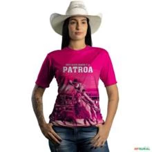 Camiseta Agro Feminina Brk Quem Manda é a Patroa com Uv50 -  Gênero: Feminino Tamanho: Baby Look G