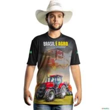 Camiseta Brk Brasil é Agro Trator Com Proteção Solar UV50+ -  Gênero: Masculino Tamanho: PP
