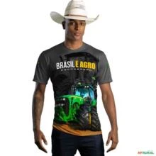 Camiseta  Brk Brasil é Agro 03 Com Proteção Solar UV50+ -  Gênero: Masculino Tamanho: P
