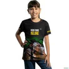 Camiseta Agro Brk Farm Nelore com Uv50 -  Gênero: Infantil Tamanho: Infantil XXG