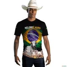 Camiseta Agro Brk Nelore Raça Forte Brasil com Uv50 -  Gênero: Masculino Tamanho: M