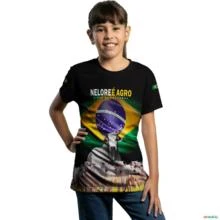 Camiseta Agro Brk Nelore Raça Forte Brasil com Uv50 -  Gênero: Infantil Tamanho: Infantil PP