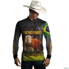 Camisa BRK Agro Raça Hereford com Proteção Solar UV  50+ -  Gênero: Masculino Tamanho: M