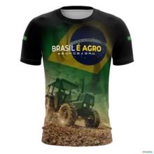 Camiseta Agro BRK Trator Verde Brasil é Top com UV50 + -  Tamanho: M