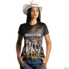 Camiseta Agro Brk Gado Brahman com Uv50 -  Gênero: Feminino Tamanho: Baby Look P