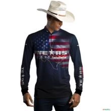 Camisa Agro Brk Bandeira Texas com Uv50 -  Gênero: Masculino Tamanho: XG