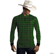 Camisa Country BRK Masculina Xadrez  Verde com UV50 + -  Gênero: Masculino Tamanho: P