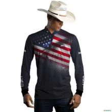Camisa Agro Brk  Estados Unidos com Uv50 -  Tamanho: Baby Look G