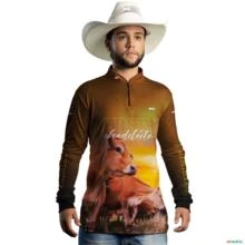 Camisa BRK Agro Vaca Jersey com Proteção Solar UV 50+ -  Gênero: Masculino Tamanho: G