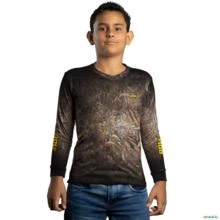 Camisa de Pesca BRK Camuflada Floresta com UV50 + -  Gênero: Infantil Tamanho: Infantil PP