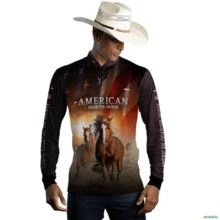 Camisa Agro BRK American Quarter Horse com UV50 + -  Gênero: Masculino Tamanho: G