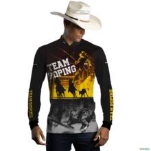 Camisa Agro BRK Team Roping Rodeio com UV50 + -  Gênero: Masculino Tamanho: PP