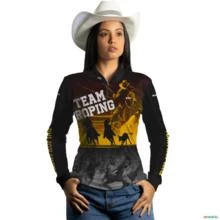 Camisa Agro BRK Team Roping Rodeio com UV50 + -  Gênero: Feminino Tamanho: Baby Look G