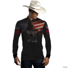 Camisa Agro Brk Team Roping Rodeio USA com Uv50 -  Gênero: Masculino Tamanho: GG