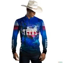Camisa Country BRK Texas Rodeio com UV50 + -  Gênero: Masculino Tamanho: XXG