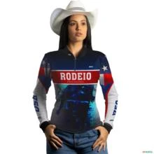 Camisa Agro BRK Rodeio Profissional USA com UV50 + -  Gênero: Feminino Tamanho: Baby Look M