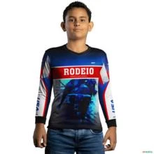 Camisa Agro BRK Rodeio Profissional USA com UV50 + -  Gênero: Infantil Tamanho: Infantil GG
