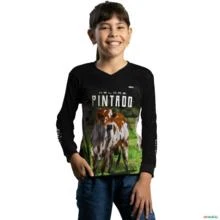 Camisa Agro BRK Nelore Pintado Raça Forte com UV50 + -  Gênero: Infantil Tamanho: Infantil M