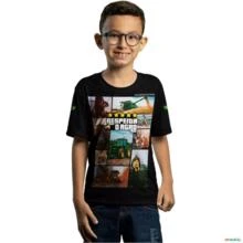 Camiseta Agro Brk GTA Respeita o Agro com Uv50 -  Tamanho: Infantil M
