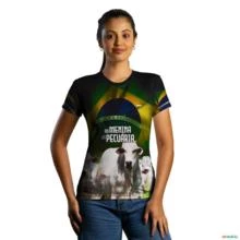 Camiseta Agro BRK Feminina As Menina da Pecuária com UV50 + -  Gênero: Feminino Tamanho: Baby Look XXG