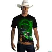 Camiseta  Agro Brk Trator John Brasil com Uv50 -  Gênero: Masculino Tamanho: PP
