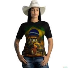 Camiseta Agro Brk Trator Brasil com Uv50 -  Gênero: Feminino Tamanho: Baby Look P