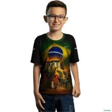 Camiseta Agro Brk Trator Brasil com Uv50 -  Gênero: Infantil Tamanho: Infantil PP