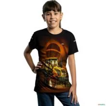 Camiseta Agro Brk Trator Ordem e Progresso com Uv50 -  Gênero: Infantil Tamanho: Infantil XXG