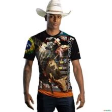 Camiseta Country Brk Rodeio Bull Rider Brasil 2 com Uv50 -  Tamanho: GG