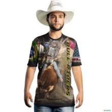 Camiseta Country Brk Rodeio Bull Rider Brasil 5 com Uv50 -  Tamanho: M