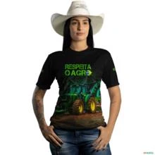 Camiseta Agro Brk Respeita o Agro com Uv50 -  Tamanho: Baby Look GG