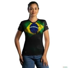 Camiseta Agro BRK  Agro do Brasil com UV50 + -  Tamanho: Baby Look GG