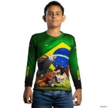 Camisa Agro Brk Brasil Agro 2 com Uv50 -  Gênero: Infantil Tamanho: Infantil GG