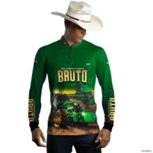 Camisa Agro BRK Verde Sistema é Bruto com UV50 + -  Gênero: Masculino Tamanho: XG