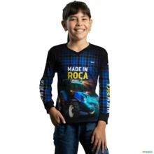 Camisa Country BRK Xadrez Azul Made in Roça com UV50 + -  Gênero: Infantil Tamanho: Infantil GG