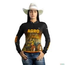 Camisa Agro BRK Trator Agro Raiz com UV50 + -  Gênero: Feminino Tamanho: Baby Look GG