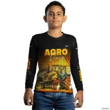 Camisa Agro BRK Trator Agro Raiz com UV50 + -  Gênero: Infantil Tamanho: Infantil M